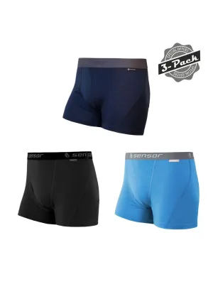 Muške bokserice SENSOR MERINO ACTIVE 3-PACK BLACK/BLUE/DEEP BLUE