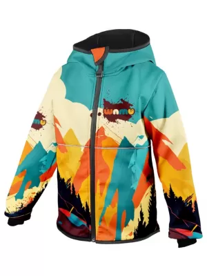 Dječja softshell jakna WAMU MOUNTAIN BIKE OBOJENI
