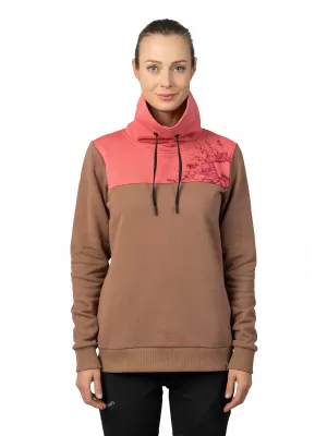 Ženski sweatshirt HANNAH SIBELE COCA MOCHA/UVELA RUŽA