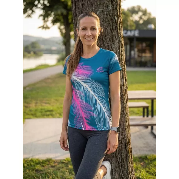  Ženska premium funkcionalna majica ALTISPORT VOJ/ALW001TR01 BENZIN/ROZA 