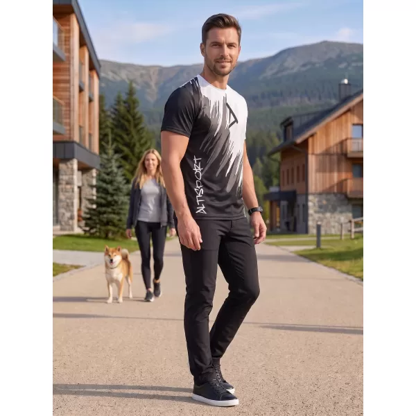  Muška premium funkcionalna majica ALTISPORT VOJ/ALM006TR01 CRNO I BIJELO 