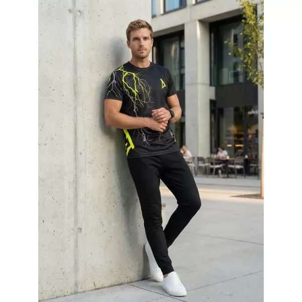  Premium muška majica ALTISPORT VOJ/ALM004TR01 CRNO I ŽUTO 