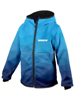 Dječja softshell jakna WAMU MOZAIKA PLAVI
