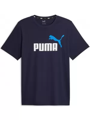Muška majica kratkih rukava PUMA ESS+ 2 COL LOGO TEE 586759-07 PLAVA