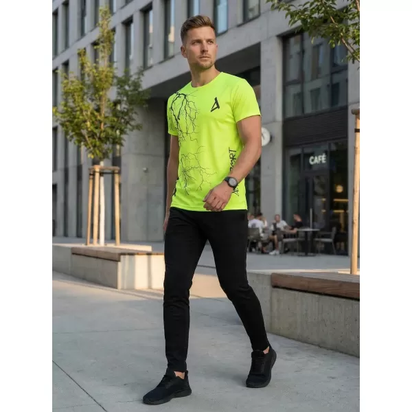  Premium muška majica ALTISPORT VOJ/ALM004TR01 NEON ŽUTA 