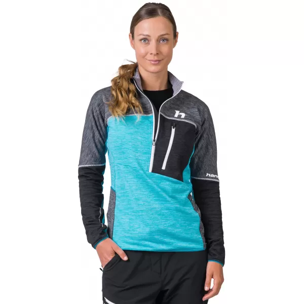  Ženski sweatshirt HANNAH MEDA HZ SVIJETLOSIVA/ANTRACIT MEL 