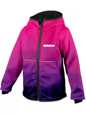 Dječja softshell jakna WAMU MOZAIKA LJUBIČASTA