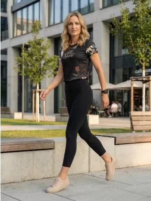 Ženska premium funkcionalna majica ALTISPORT VOJ/ALW009TR01 CRNA SMEĐA
