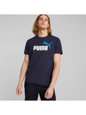 Muška majica kratkih rukava PUMA ESS+ 2 COL LOGO TEE 586759-07 PLAVA