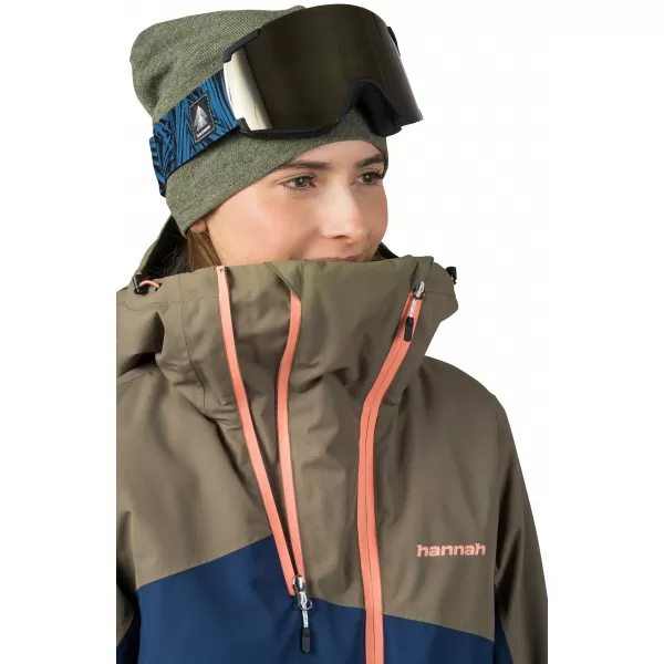  Ženska jakna HANNAH MAKY COL SPALJENA MASLINA/RASPOLOŽENJE INDIGO 