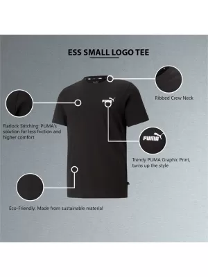 Muška majica kratkih rukava PUMA ESS SMALL LOGO TEE 586668-01 CRNA
