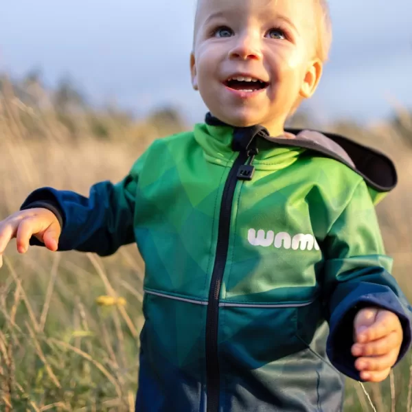  Dječja softshell jakna WAMU MOZAIKA ZELENA 