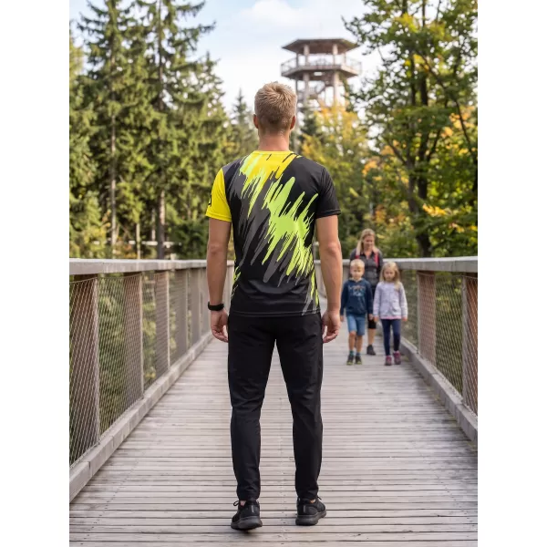  Muška premium funkcionalna majica ALTISPORT VOJ/ALM006TR01 CRNO I ŽUTO 