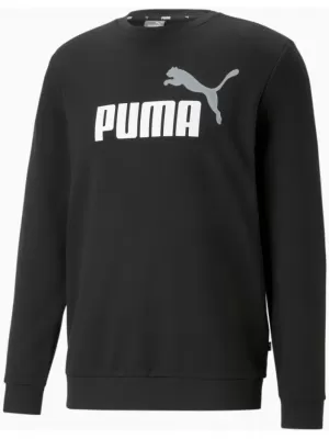 Muški sweatshirt PUMA ESS+ 2 COL BIG LOGO CREW 586763-61 CRNA