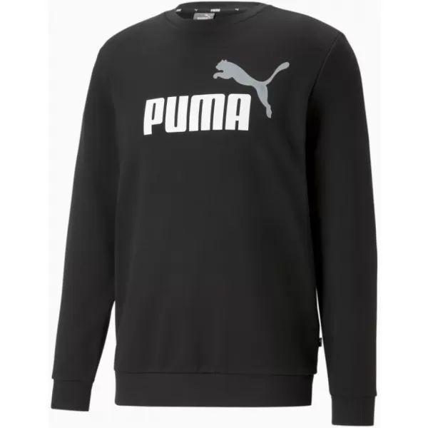  Muški sweatshirt PUMA ESS+ 2 COL BIG LOGO CREW 586763-61 CRNA 