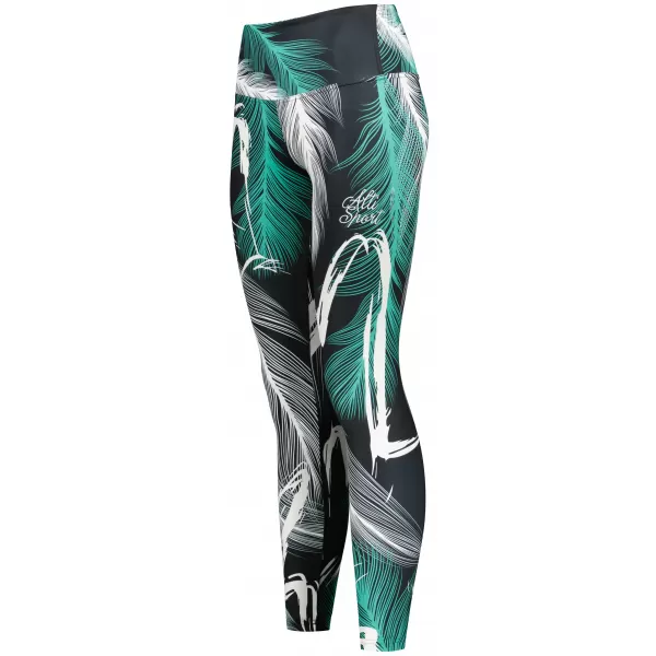  Ženske duge premium tajice ALTISPORT VOJ/ALW001LEG01 CRNO/TIRKIZNO 