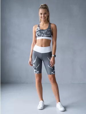 Ženske tajice iznad koljena premium ALTISPORT VOJ/ALW022LEG02 SIVA