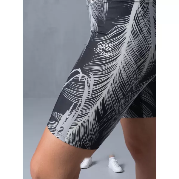  Ženske tajice iznad koljena premium ALTISPORT VOJ/ALW001LEG02 CRNA/SIVA 