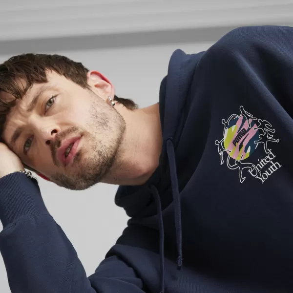  Muški sweatshirt PUMA DOWNTOWN GRAPHIC HOODIE 624361-14 PLAVA 