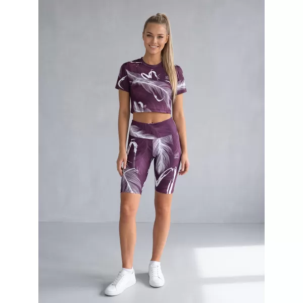  Ženske tajice iznad koljena premium ALTISPORT VOJ/ALW001LEG02 LJUBIČASTA/BIJELA 