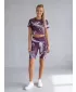 Ženske tajice iznad koljena premium ALTISPORT VOJ/ALW001LEG02 LJUBIČASTA/BIJELA