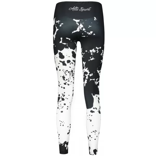  Ženske duge premium tajice ALTISPORT VOJ/ALW012LEG01 CRNO/BIJELO 