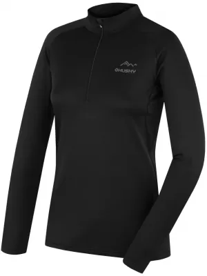Ženska termo majica HUSKY TROMI ZIP L CRNA