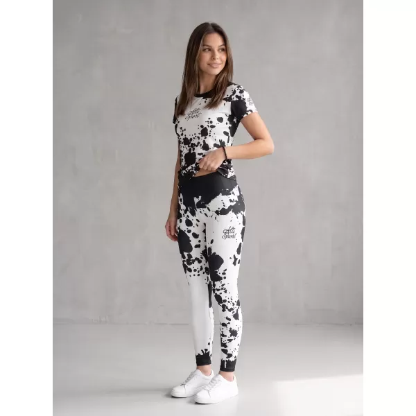  Ženske duge premium tajice ALTISPORT VOJ/ALW012LEG01 CRNO/BIJELO 