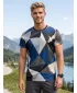 Muška premium plus funkcionalna majica ALTISPORT VOJ/ALM007TR02 TAMNOPLAVA/SMEĐA