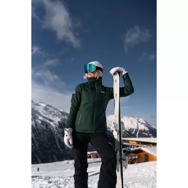  Ženska skijaška jakna NORDBLANC ZENITH NBWJL7929 TAMNO ZELENA 