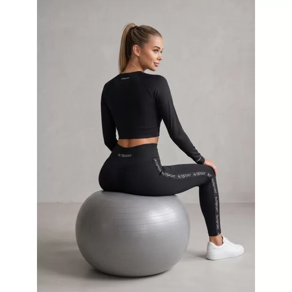  Ženske duge premium tajice ALTISPORT VOJ/ALW021LEG01 CRNA 