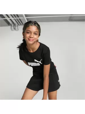 Majica za djevojčice PUMA ESS LOGO TEE 587029-01 CRNA