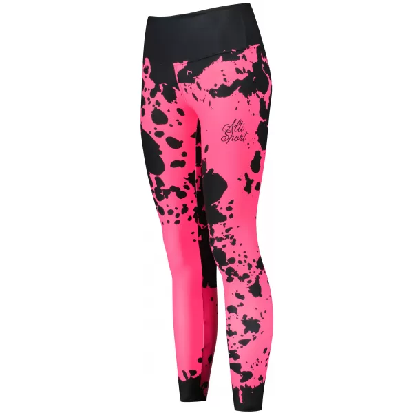  Ženske duge premium tajice ALTISPORT VOJ/ALW012LEG01 CRNA/FLUO ROZA 