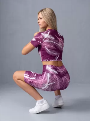 Ženske tajice iznad koljena premium ALTISPORT VOJ/ALW001LEG02 FUKSIJA