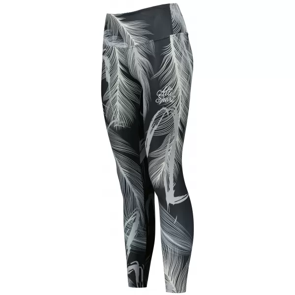  Ženske duge premium tajice ALTISPORT VOJ/ALW001LEG01 CRNA/SIVA 