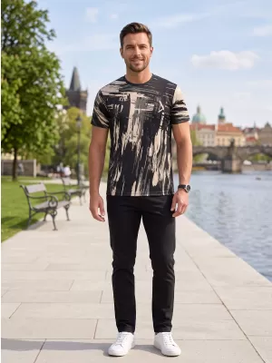 Muška premium funkcionalna majica ALTISPORT VOJ/ALM010TR01 CRNA SMEĐA