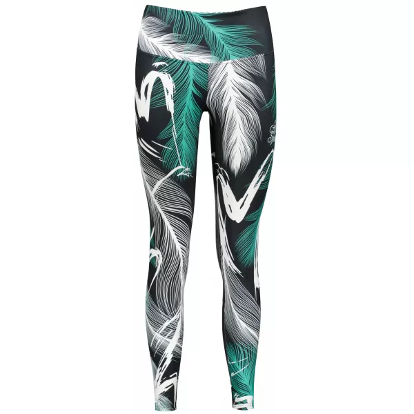  Ženske duge premium tajice ALTISPORT VOJ/ALW001LEG01 CRNO/TIRKIZNO 