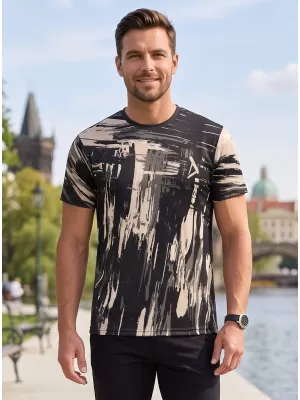 Muška premium funkcionalna majica ALTISPORT VOJ/ALM010TR01 CRNA SMEĐA