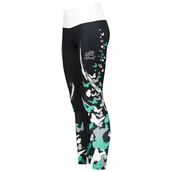  Ženske duge premium tajice ALTISPORT VOJ/ALW022LEG01 CRNO/TIRKIZNO 