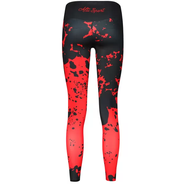 Ženske duge premium tajice ALTISPORT VOJ/ALW012LEG01 CRNO/CRVENO 