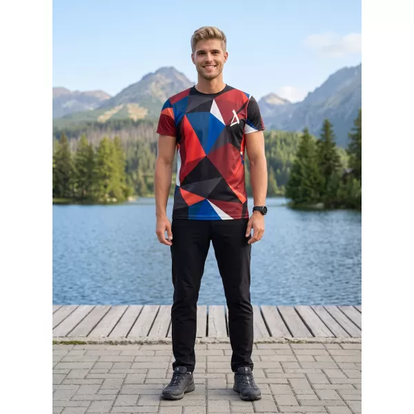  Muška premium plus funkcionalna majica ALTISPORT VOJ/ALM007TR02 TAMNOPLAVA/CRVENA 