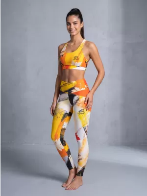 Ženske duge premium tajice ALTISPORT VOJ/ALW019LEG01 NARANČA