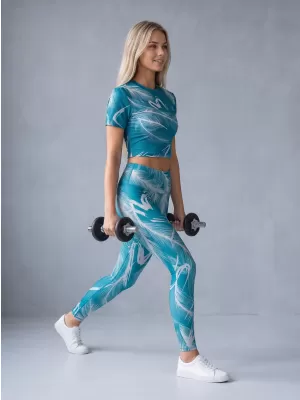 Ženske duge premium tajice ALTISPORT VOJ/ALW001LEG01 SMARAGD