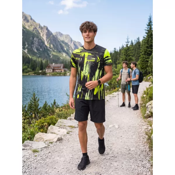  Muška premium funkcionalna majica ALTISPORT VOJ/ALM010TR01 CRNO I ŽUTO 