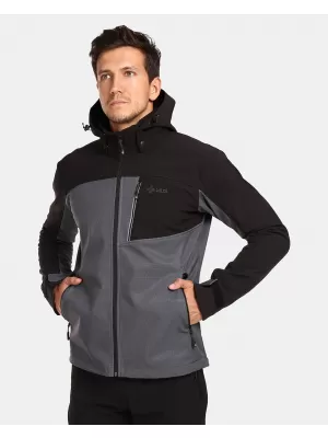 Muška softshell jakna KILPI RAVIO-M UM0126KI TAMNOSIVA