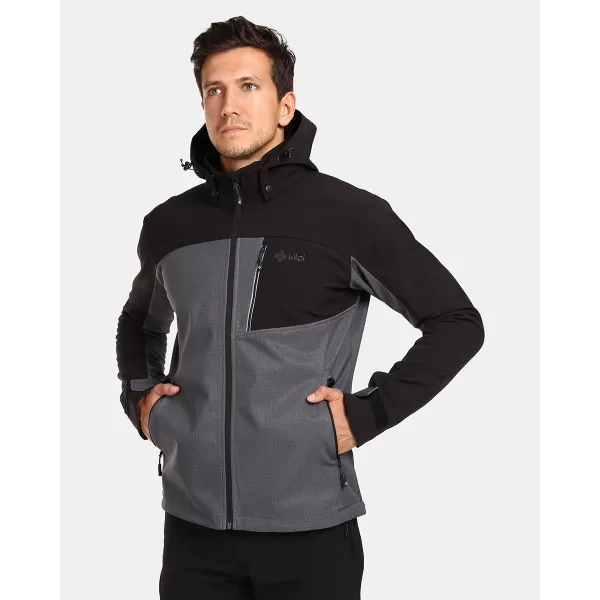  Muška softshell jakna KILPI RAVIO-M UM0126KI TAMNOSIVA 