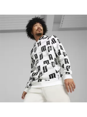 Muški sweatshirt PUMA ESS+ LOGO LAB AOP HOODIE 678983-02 BIJELA