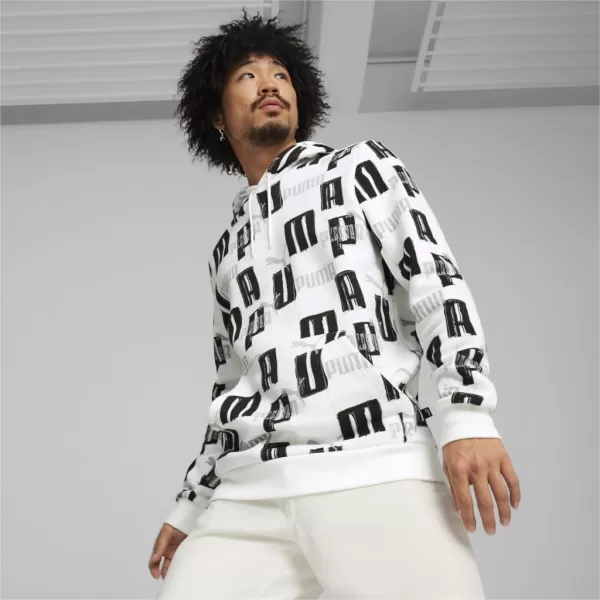  Muški sweatshirt PUMA ESS+ LOGO LAB AOP HOODIE 678983-02 BIJELA 