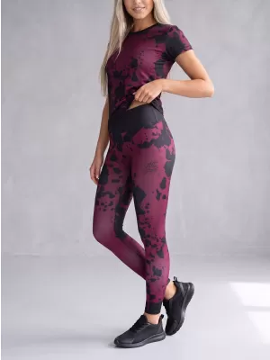 Ženske duge premium tajice ALTISPORT VOJ/ALW012LEG01 LJUBIČASTA/CRNA