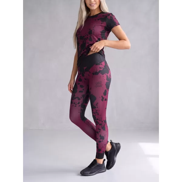  Ženske duge premium tajice ALTISPORT VOJ/ALW012LEG01 LJUBIČASTA/CRNA 